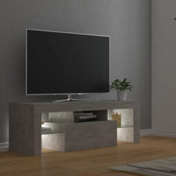 Vidaxl Tv Cabinet With Led Lights Concrete Grey 120X35X40 Cm - thumbnail 9