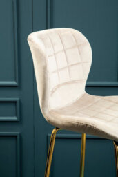 Orsina Warton Mink Velvet Bar Chair - thumbnail 4