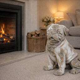 Gifts Direct 2 U Weathered Stone Pug Dog Statue For Home & Garden - thumbnail 4