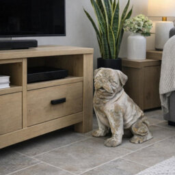 Gifts Direct 2 U Weathered Stone Pug Dog Statue For Home & Garden - thumbnail 3