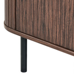 Wyld And Coco Novahome Tv Stand Up To 70 Inch Dark Brown With Black Metal Legs And Sliding Doors - thumbnail 8