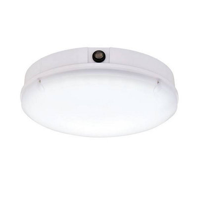 Luminosa Lighting Luminosa Forca Cct Integrated Led Outdoor Flush Light Gloss White, Opal Ip65 - image 1