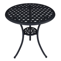 Charles Bentley Cast Aluminium Bistro Table And 2 Chairs Set Black Outdoor Table - thumbnail 7
