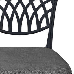 Charles Bentley Cast Aluminium Bistro Table And 2 Chairs Set Black Outdoor Table - thumbnail 6