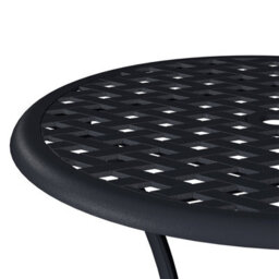Charles Bentley Cast Aluminium Bistro Table And 2 Chairs Set Black Outdoor Table - thumbnail 8