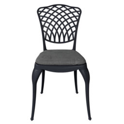 Charles Bentley Cast Aluminium Bistro Table And 2 Chairs Set Black Outdoor Table - thumbnail 5