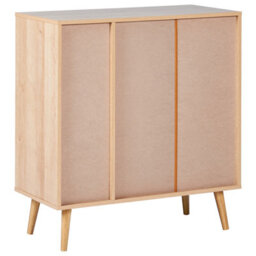 Wyld And Coco Rattanco Sideboard With 2 Wicker Doors And Built-In Wine Rack, Brown, Medium - thumbnail 6