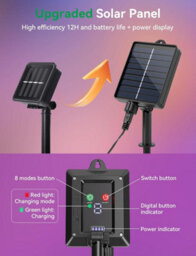 Aigostar Solar Powered Icicle Outdoor Christmas Lights 5M Rgb - thumbnail 4