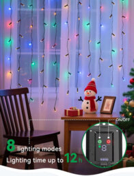 Aigostar Solar Powered Icicle Outdoor Christmas Lights 5M Rgb - thumbnail 3