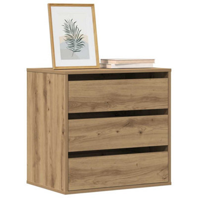 Vidaxl Corner Chest Of Drawers Artisian Oak 60X41X58 Cm Engineered Wood - image 1