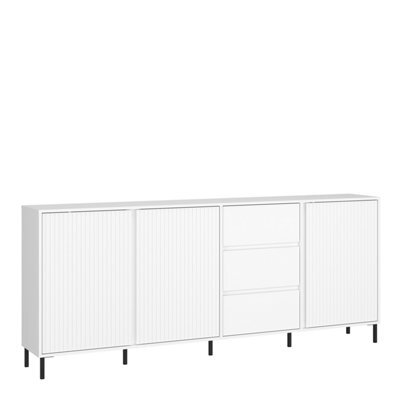 Furniture To Go Avenale Sideboard 3 Door 3 Drawer In Alpine White High Gloss - image 1