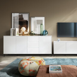 Furniture To Go Avenale Sideboard 3 Door 3 Drawer In Alpine White High Gloss - thumbnail 5