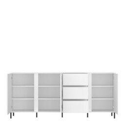 Furniture To Go Avenale Sideboard 3 Door 3 Drawer In Alpine White High Gloss - thumbnail 3