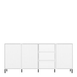 Furniture To Go Avenale Sideboard 3 Door 3 Drawer In Alpine White High Gloss - thumbnail 2