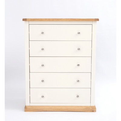 Cabinet Bits Trevi 5 Drawer Chest Of Drawers Chrome Knob - image 1