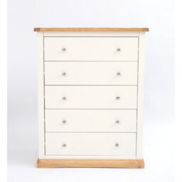 Cabinet Bits Trevi 5 Drawer Chest Of Drawers Chrome Knob