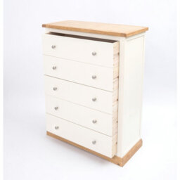 Cabinet Bits Trevi 5 Drawer Chest Of Drawers Chrome Knob - thumbnail 4