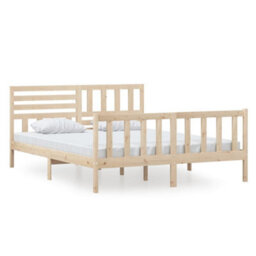 Berkfield Bed Frame Solid Wood 160X200 Cm - thumbnail 2