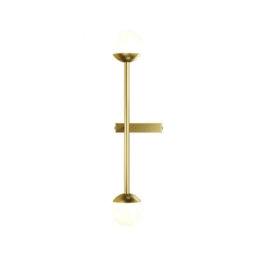 Luminosa Lighting Luminosa Touch Modern Integrated Led Wall Lamp Brass Touch Control 3000K 800Lm White Shade - thumbnail 1