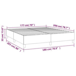 Vidaxl Box Spring Bed Frame Dark Grey Super King Velvet (Uk/ie/fi/no Only) - thumbnail 9