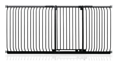 Safetots Extra Tall Elite Safety Gate, 234Cm - 243Cm, Matt Black, Extra Tall 96.8Cm In Height, Pressure Fit Stair Gate - image 1
