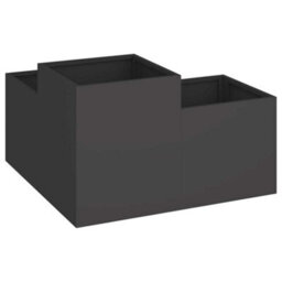 Berkfield Garden Planter Black 100 X 100 X 48 Cm Steel - thumbnail 5