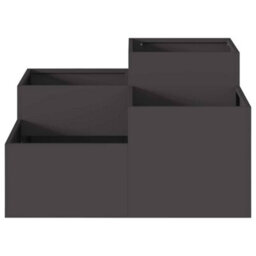 Berkfield Garden Planter Black 100 X 100 X 48 Cm Steel - thumbnail 6
