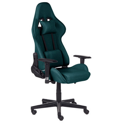 Beliani Gaming Chair Warrior Dark Green - image 1