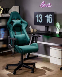Beliani Gaming Chair Warrior Dark Green - thumbnail 2