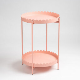 Scottish Everlastings Ltd. Scottish Everlastings Pink Round Scallop Table - thumbnail 2