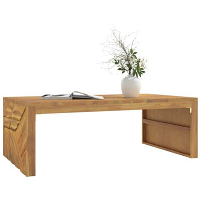 Berkfield Coffee Table 110X60X38 Cm Solid Wood Teak - image 1