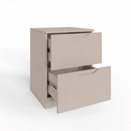 Bedside Table Deep Storage Modern Drawers Recessed Handle Design - thumbnail 5