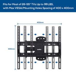 Fativo  Tv Bracket Wall Mount Double Arms Ultra Strong Stable Support Lcd Led 32-55 Inch - thumbnail 2