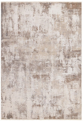 Beige Abstract 8mm Thick Anti-Shed Rug For Bedroom, Living Room, Dining Room, Stain-Resistant Modern Rug-160Cm X 240Cm - image 1