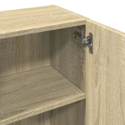 Berkfield Bathroom Cabinet Sonoma Oak 32X25.5X190 Cm Engineered Wood - thumbnail 8
