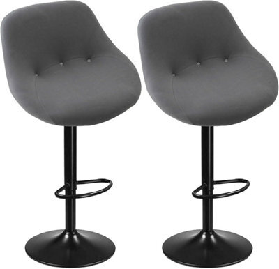 Bar Stool Cover With Backrest, Set Of 2, Stretchable Curved Cover, High Stools For Kitchen Dining Room (H19, 2Pc) - image 1
