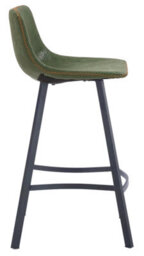 Lamboro Antico Single Kitchen Bar Stool, Powder-Coated Stainless Steel Legs With Footrest, Breakfast Bar & Home Barstool, Sage Green - thumbnail 5