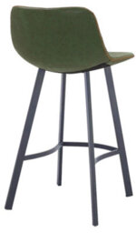 Lamboro Antico Single Kitchen Bar Stool, Powder-Coated Stainless Steel Legs With Footrest, Breakfast Bar & Home Barstool, Sage Green - thumbnail 2