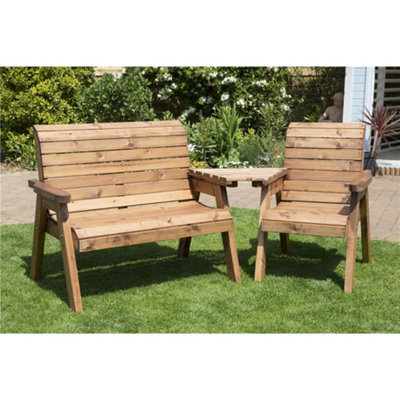 Marlborough Traditional Wooden 3 Seat Angled Companion Set - image 1