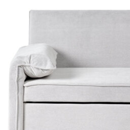 Beliani Sofa Bed Horma Fabric Off-White - thumbnail 8