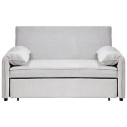 Beliani Sofa Bed Horma Fabric Off-White