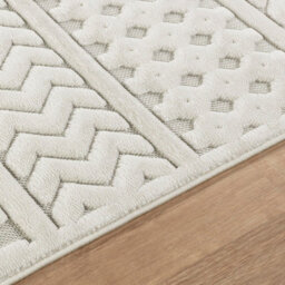 Livabliss Le Mans-Modern White 3D High & Low Pile Textured In- & Outdoor Rug 120 X 170 Cm Easy Care, Non Shedding - thumbnail 3