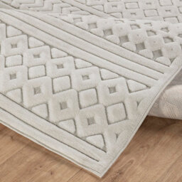 Livabliss Le Mans-Modern White 3D High & Low Pile Textured In- & Outdoor Rug 120 X 170 Cm Easy Care, Non Shedding - thumbnail 4
