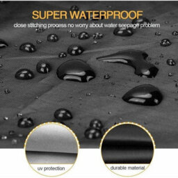 Waterproof And Dustproof Protective Cover For Garden Furniture, Polyester, Garden, Patio Furniture - Black (140 120 100Cm) - thumbnail 8