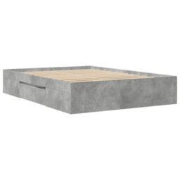 Berkfield Bed Frame Without Mattress Concrete Grey 120X200Cm Engineered Wood - thumbnail 7