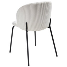Beliani Set Of 2 Dining Chairs Miles Corduroy Off-White - thumbnail 5