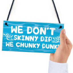 Red Ocean Funny Skinny Dip Chunky Dunk Hot Tub Sign Garden Summerhouse Plaque - thumbnail 6
