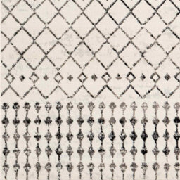 Livabliss Round Pisa-Geometric Black Off-White Grey Living Dining Bedroom Rug 160 X 160 Cm Easy Care, Non Shedding - thumbnail 7