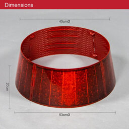 The Christmas Workshop Glossy Red Christmas Tree Skirt - thumbnail 3