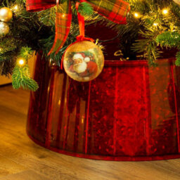 The Christmas Workshop Glossy Red Christmas Tree Skirt - thumbnail 1